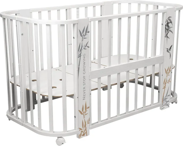 Изображение товара Детская кровать-трансформер INDIGO Green Line 5 в 1 с поперечным маятником (бамбук)