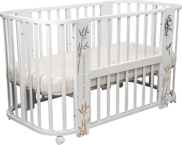 Изображение товара Детская кровать-трансформер INDIGO Green Line 5 в 1 с поперечным маятником (бамбук)