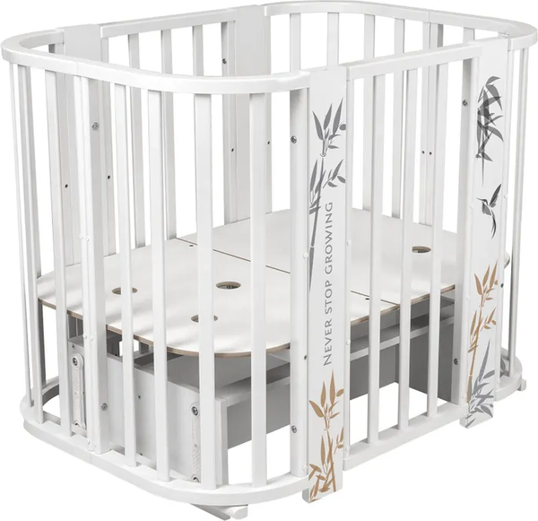 Изображение товара Детская кровать-трансформер INDIGO Green Line 5 в 1 с поперечным маятником (бамбук)