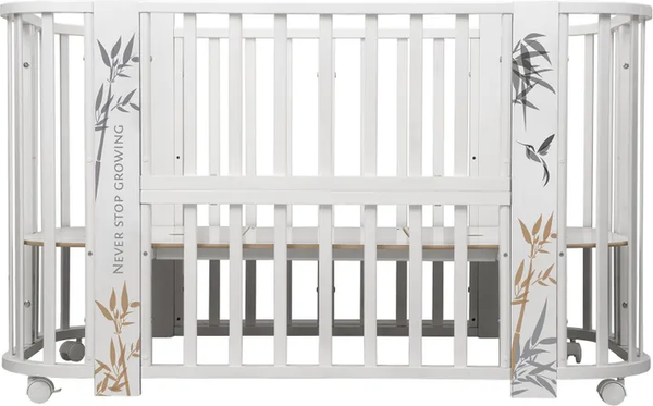 Изображение товара Детская кровать-трансформер INDIGO Green Line 5 в 1 с поперечным маятником (бамбук)