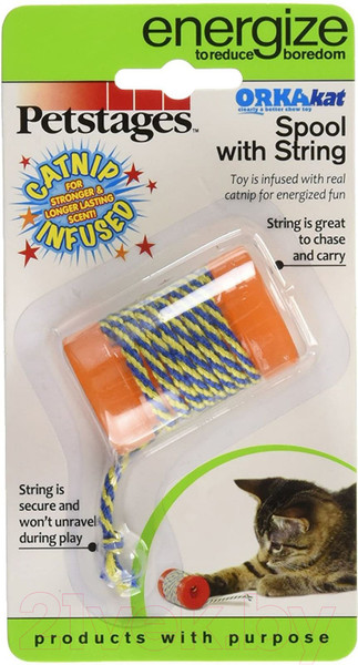 Изображение товара Игрушка для кошек Petstages Energize Орка катушка с веревочкой / 313YEX