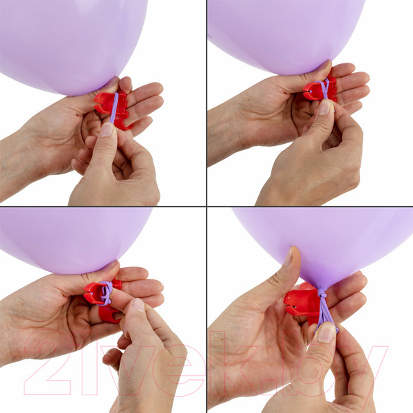 Изображение товара Набор воздушных шаров Brauberg Kids. Мечта / 591897 (100шт, сиреневый/белый/золото)