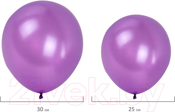 Изображение товара Набор воздушных шаров Brauberg Kids. Мечта / 591897 (100шт, сиреневый/белый/золото)