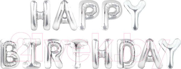 Изображение товара Набор воздушных шаров Brauberg Happy Birthday / 591898 (52шт, серебристый/золото/черный)