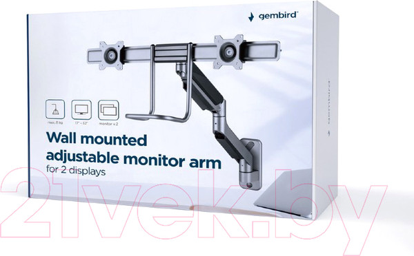 Изображение товара Кронштейн для монитора Gembird MA-WA2-02