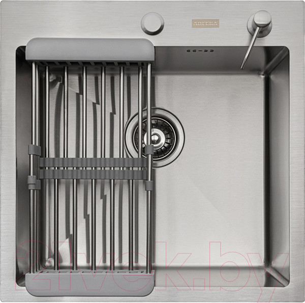Изображение товара Мойка кухонная Arfeka Eco AR 50x50 + CL AR + DS AR (сатин, с дозатором и коландером)