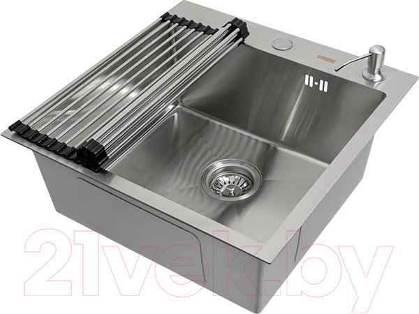 Изображение товара Мойка кухонная Arfeka Eco AR 50x50 + RM AR + DS AR (сатин, с аксессуарами)