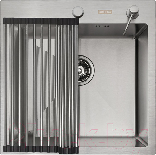 Изображение товара Мойка кухонная Arfeka Eco AR 50x50 + RM AR + DS AR (сатин, с аксессуарами)