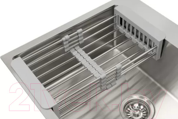 Изображение товара Мойка кухонная Arfeka Eco AR 60x50 + CL AR + DS AR (сатин, с дозатором и коландером)