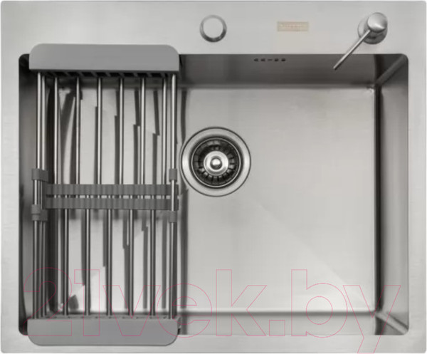 Изображение товара Мойка кухонная Arfeka Eco AR 60x50 + CL AR + DS AR (сатин, с дозатором и коландером)