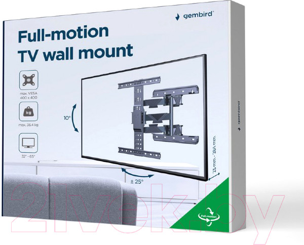 Изображение товара Кронштейн для телевизора Gembird WM-65ST-01