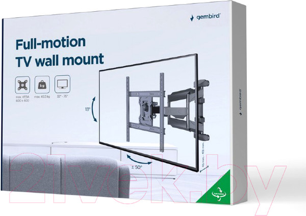 Изображение товара Кронштейн для телевизора Gembird WM-75ST-01