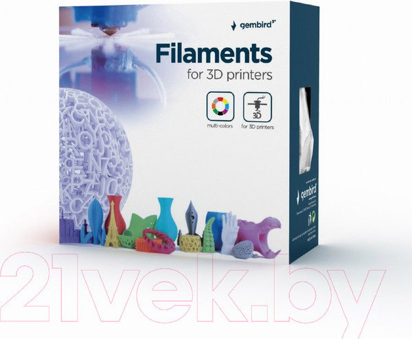 Изображение товара Пластик для 3D-печати Gembird PLA 3DP-PLA1.75GE-01-BK (1.75мм, 200г, черный)