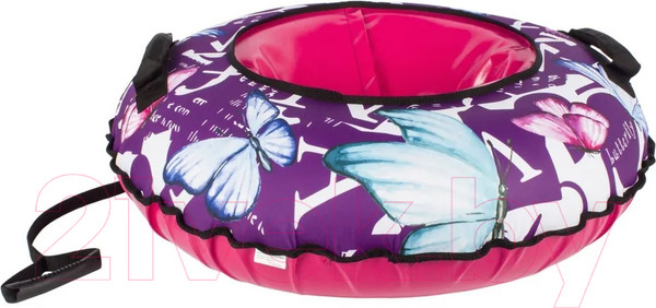 Изображение товара Тюбинг-ватрушка Snowstorm BZ-90 Butterfly / W112869 (90см, фиолетовый/розовый)