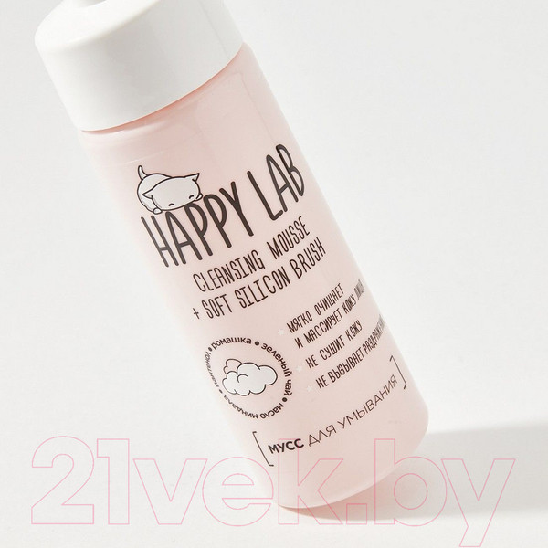 Изображение товара Пенка для умывания Happy Lab Мусс С силиконовой щеточкой (150мл)