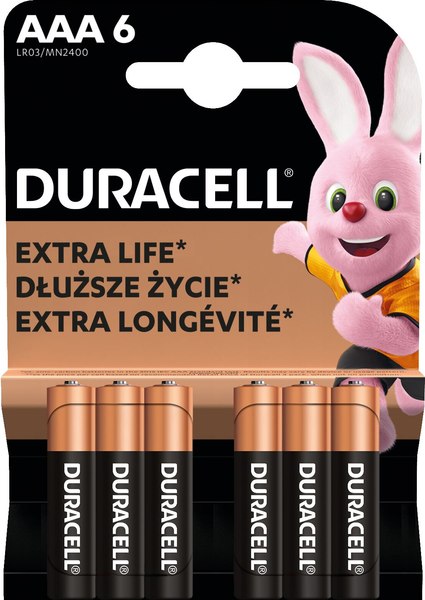 Изображение товара Комплект батареек Duracell LR03/MN2400/AAA 6BL 