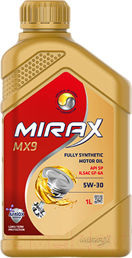 Изображение товара Моторное масло MIRAX MX9 5W30 ILSAC GF-6A SP (1л)