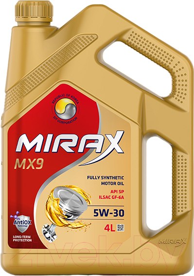 Изображение товара Моторное масло MIRAX MX9 5W30 ILSAC GF-6A SP (4л)