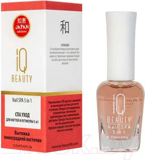 Изображение товара Средство для укрепления ногтей IQ Beauty СПА уход для ногтей и кутикулы 5 в 1 (12.5мл)
