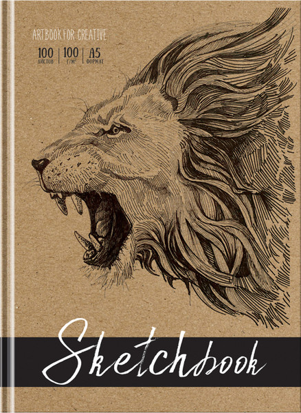 Изображение товара Скетчбук BG Царь зверей / С5т100_лг 11287 (100л)