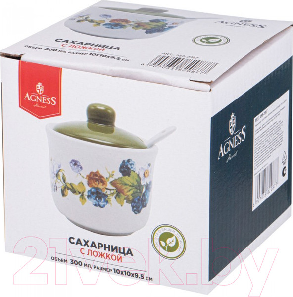 Изображение товара Сахарница Agness 358-2087 (с ложкой)