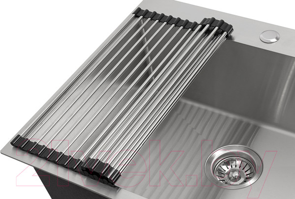 Изображение товара Мойка кухонная Arfeka Eco AR 60x50 + RM AR + DS AR (сатин, с аксессуарами)