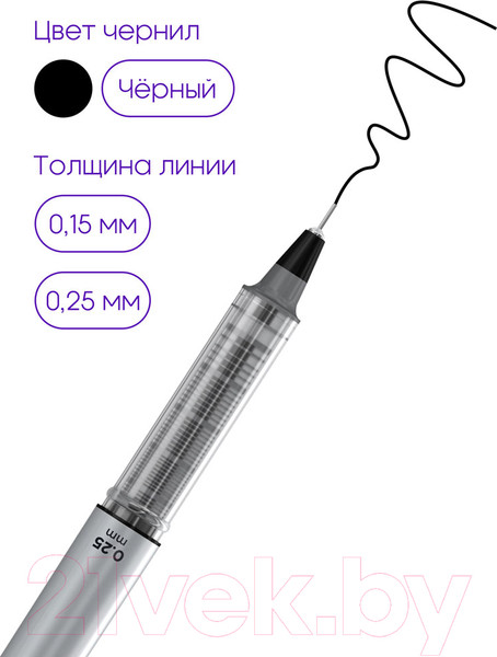 Изображение товара Набор капиллярных ручек Berlingo Precision / CK_50220 (2шт, черный)