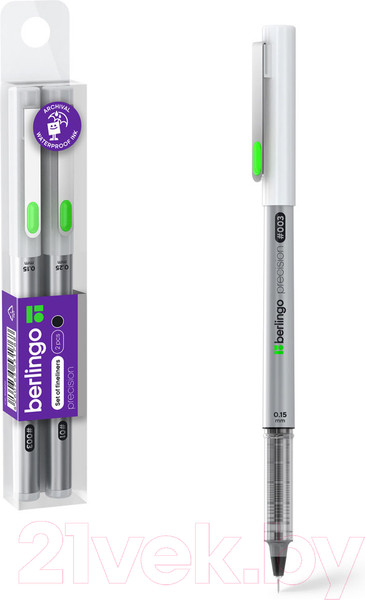 Изображение товара Набор капиллярных ручек Berlingo Precision / CK_50220 (2шт, черный)