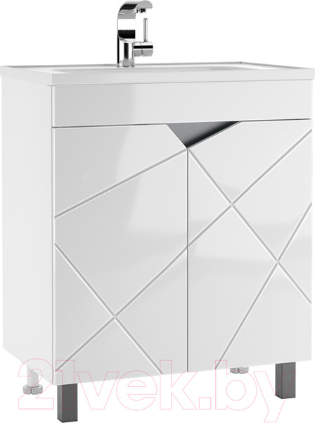 Изображение товара Тумба под умывальник Домино Absolute 70 Vector без ящика
