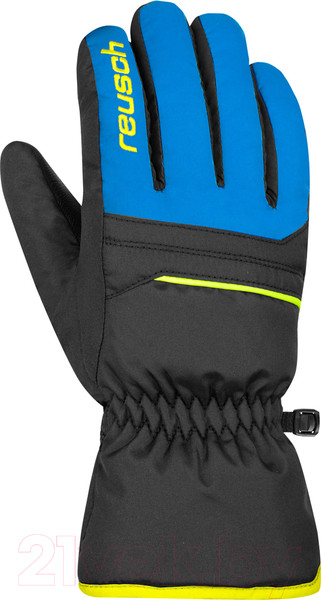 Изображение товара Перчатки лыжные Reusch Alan Junior / 6361115-7002 (р-р 6.5, Blck/Bril Blu/Safety Yell)