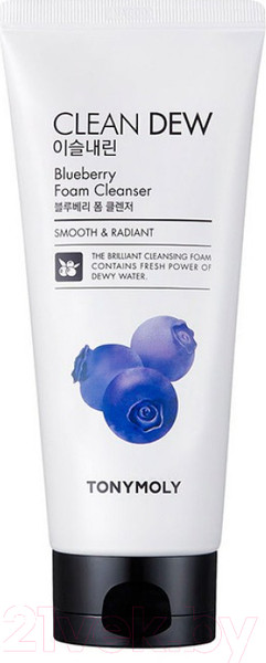 Изображение товара Пенка для умывания Tony Moly Clean Dew Blueberry Foam Cleanser (180мл)