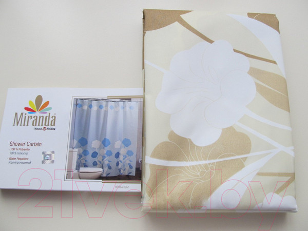 Изображение товара Шторка-занавеска для ванны Miranda Y Herbarium Beige