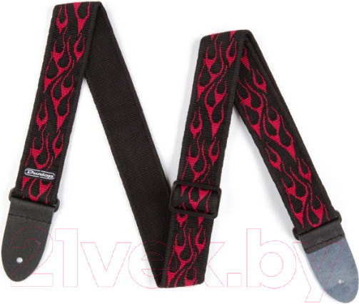 Изображение товара Ремень для гитары Dunlop Manufacturing D38-11RD Strap Flambe Red