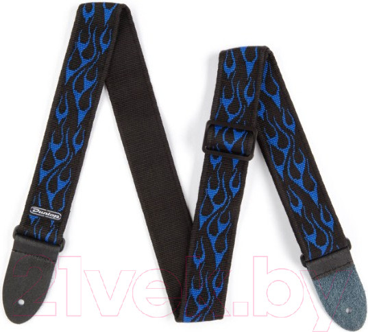 Изображение товара Ремень для гитары Dunlop Manufacturing D38-11BL Strap Flambe-Blue