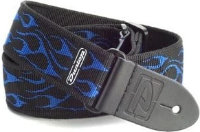 Изображение товара Ремень для гитары Dunlop Manufacturing D38-11BL Strap Flambe-Blue