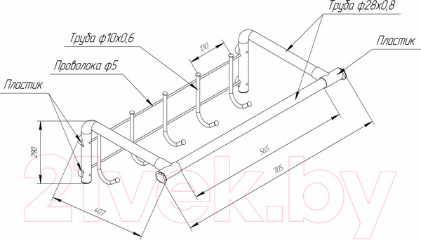 Изображение товара Вешалка для одежды Sheffilton SHT-WH6 (хром/серый)