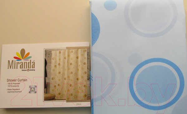 Изображение товара Шторка-занавеска для ванны Miranda Circle Blue