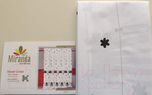 Изображение товара Шторка-занавеска для ванны Miranda Dressy Black