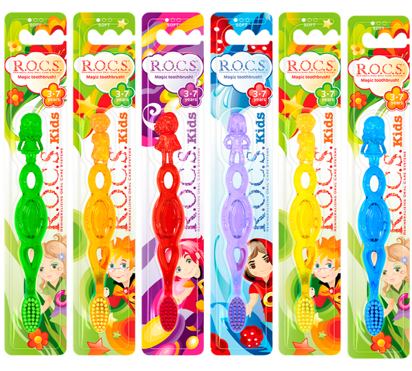 Изображение товара Зубная щетка R.O.C.S. Kids для детей от 3 до 7 лет