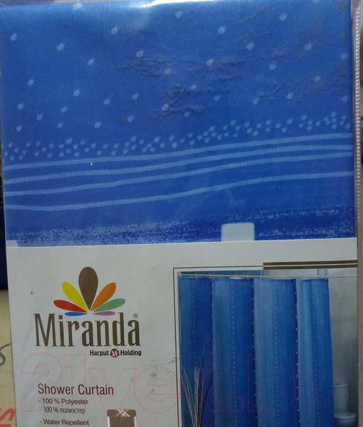 Изображение товара Шторка-занавеска для ванны Miranda Rain Blue