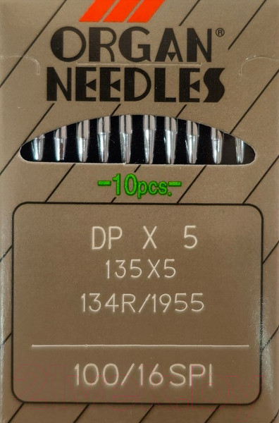 Изображение товара Набор игл для промышленной швейной машины Organ DPx5 100 SPI ORG-10 (для шелковых тканей)