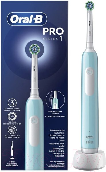 Изображение товара Электрическая зубная щетка Oral-B Pro 1 500  D305.513.3 (бирюзовый)