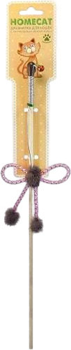 Изображение товара Игрушка для кошек Homecat Дразнилка Бантик из пружинки с норкой / 71135