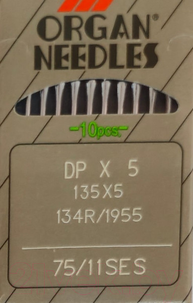 Изображение товара Набор игл для промышленной швейной машины Organ DPx5 75 SES ORG-10 (для трикотажа)
