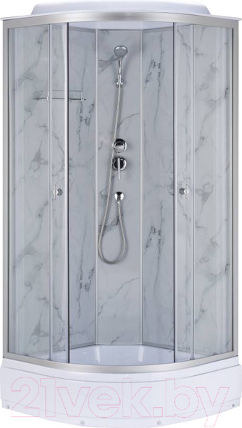 Изображение товара Душевая кабина Водный мир ВМ243 90x90 (белый мрамор)