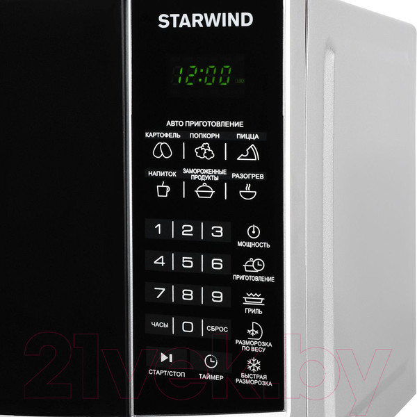 Изображение товара Микроволновая печь StarWind SMW3120 (серебристый/черный)