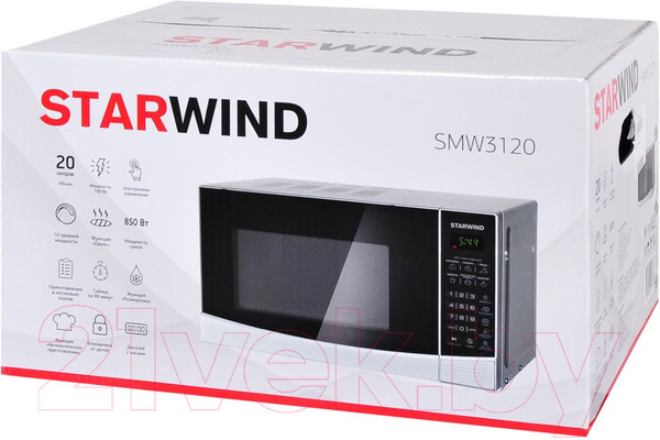 Изображение товара Микроволновая печь StarWind SMW3120 (серебристый/черный)
