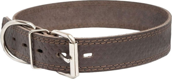 Изображение товара Ошейник Homepet Ромбы 20мм 33-43см / 84007 (коричневый)