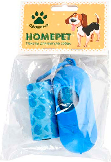 Изображение товара Пакеты для выгула собак Homepet С держателем / 80539 (2x20шт)