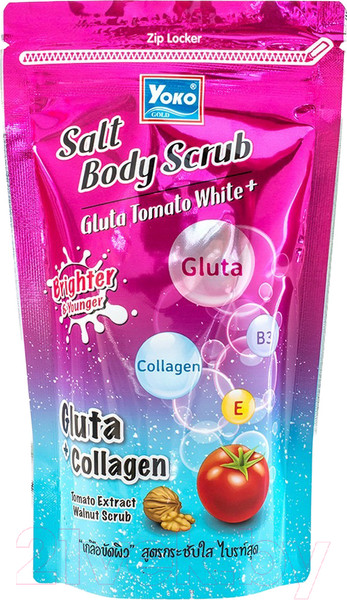 Изображение товара Скраб для тела Siam Yoko Солевой Salt Body Scrub Gluta Tomato White (350г)
